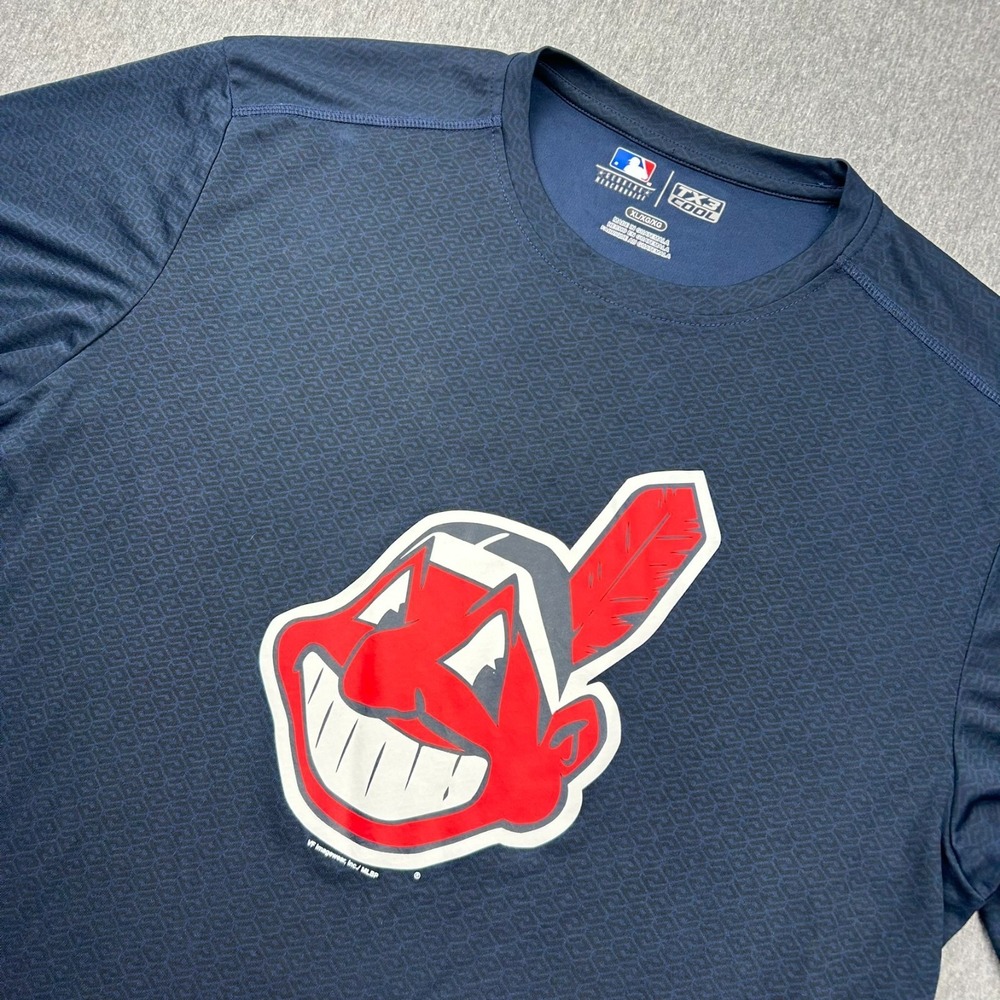 Cleveland Indians Chief Wahoo Genuine Merchandise Shirt Mens XL TX3 Cool Blue